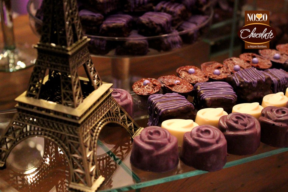 Mesa de doces tema Paris/Londres