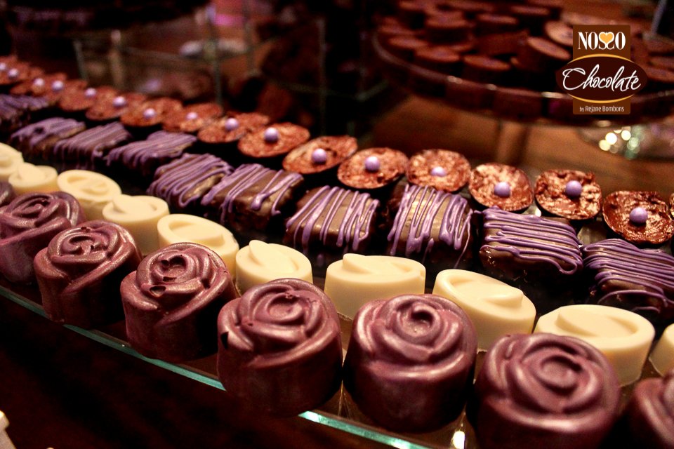 Bombons em formato de rosa